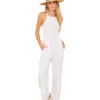 Bella Dahl Smocked Halter Jumpsuit