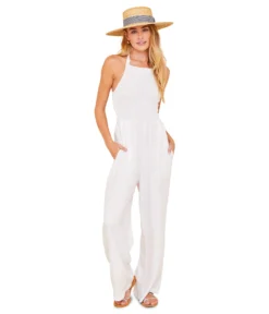 Bella Dahl Smocked Halter Jumpsuit