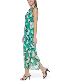 DKNY Printed Sleeveless Midi Dress -Madewell Sales Store 618Sgb4cU3L