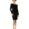 MILLY Off-the-Shoulder Fitted Dress