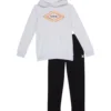 Hurley Kids Graphic Pullover Hoodie And Joggers Two-Piece Outfit Set (Little Kids)