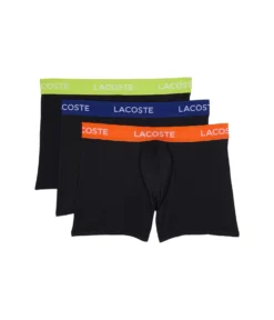 Lacoste 3-Pack Motion Microfiber Trunks With Colorful Waistband