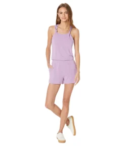 MONROW Supersoft Knotted Romper -Madewell Sales Store 61gOsGJ YXL