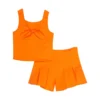 HABITUAL Girl Tie Front Shorts Set (Big Kids)