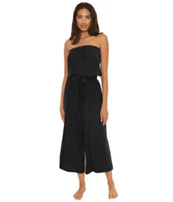 BECCA By Rebecca Virtue Ponza Crinkled Rayon Jumpsuit Cover-Up