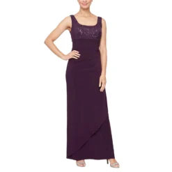 Alex Evenings Long Empire Waist Embroidered Jacket Dress With Jacket And Cascade Detail Skirt -Madewell Sales Store 61sTZ4GErcL