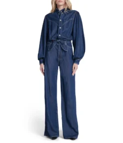 7 For All Mankind Eco Lustre Ultra High-Rise Jo Jumpsuit