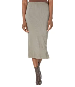 Michael Lauren Valor Midi Skirt W/ Side Slits