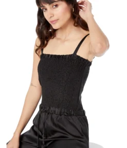 Chaser Stretch Silky Basics Smocked Drawstring Waist Jumpsuit -Madewell Sales Store 717St3SJmbL