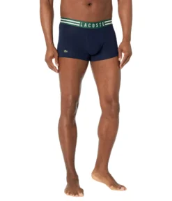 Lacoste 3-Pack Casual Cotton Stretch Signature Branding Cotton Stretch Trunks -Madewell Sales Store 719x3xT6tML