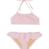 Toobydoo Gingham Ruffle Bandeau Bikini (Toddler/Little Kids/Big Kids)