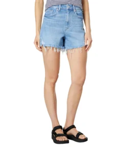 Paige Allure Shorts W/ Raw Hem In Leela Destructed