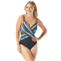 COCO REEF Blue Grotto Sterling V-Neck One-Piece