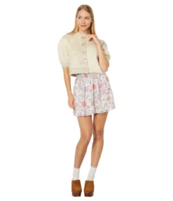 Saltwater Luxe Lincoln Chiffon Vintage Bouquet Miniskirt -Madewell Sales Store 71JDaXeX3TL