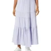 Madewell Linen-Blend Pull-On Tiered Maxi Skirt In Stripe-Play