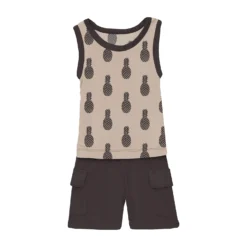 Kickee Pants Kids Tank & Cargo Shorts Outfit Set (Toddler)