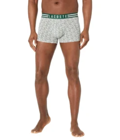 Lacoste 3-Pack Casual Cotton Stretch Signature Branding Cotton Stretch Trunks