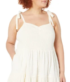 Madewell Plus Eyelet Lucie Tie-Strap Tiered Midi Dress -Madewell Sales Store 71WIlmjZUeL