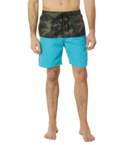 U.S. POLO ASSN. USPA Color-Block Camo Swim Shorts