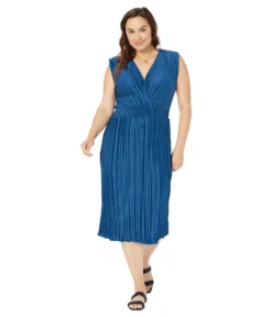 DKNY Plus Size Flutter Sleeve Smock Dress