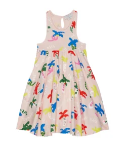 Stella McCartney Kids Good Vibes Palms Dress (Toddler/Little Kids/Big Kids)