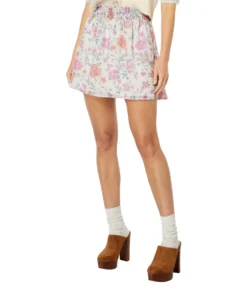 Saltwater Luxe Lincoln Chiffon Vintage Bouquet Miniskirt