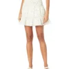 1.STATE Smocked Waist Tiered Ruffle Mini Skirt