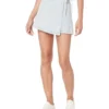 Blank NYC Light Wash Denim Skort With Tie Front Detail In Blue