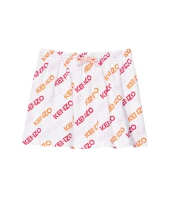 Kenzo Kids Pique Skirt All Over Logo (Toddler/Little Kids)