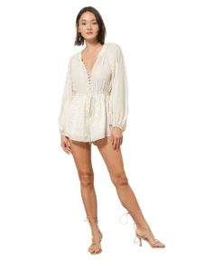 Line And Dot Mimi Floral Print Romper