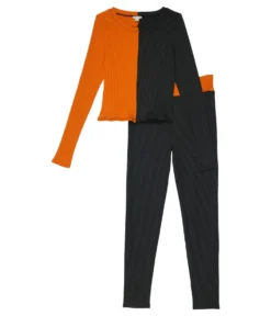 HABITUAL Girl Color-Block Long Sleeve Top Active Set (Big Kids)