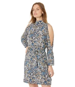 MICHAEL Michael Kors Mock Cold-Shoulder Mini Dress