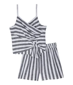HABITUAL Girl Wrap Top Shorts Set (Big Kids)