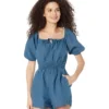 Bella Dahl Puff Sleeve Smocked Romper