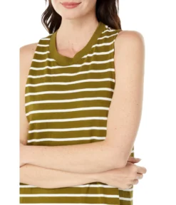 Madewell Organic Cotton Crewneck Tank Midi Dress In Stripe -Madewell Sales Store 81GvX5pEClL