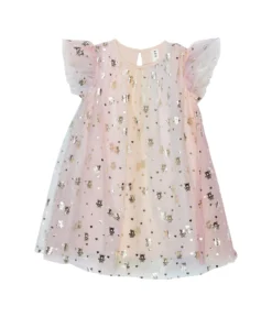 HUXBABY Angel Bear Flutter Sleeve Dress (Infant/Toddler)