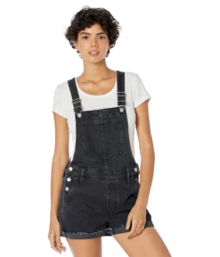 Madewell Adirondack Short Overalls In Lunar Wash