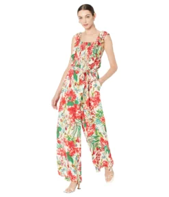 Buffalo David Bitton Beatrix Jumpsuit With Smocked Top And Ruffle Straps