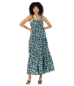 MOON RIVER Floral Printed Maxi Dress