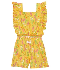 PEEK All Over Print Flowers Smocked Romper (Toddler/Little Kids/Big Kids)