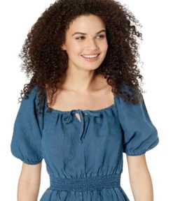 Bella Dahl Puff Sleeve Smocked Romper -Madewell Sales Store 91J52ShCDlL